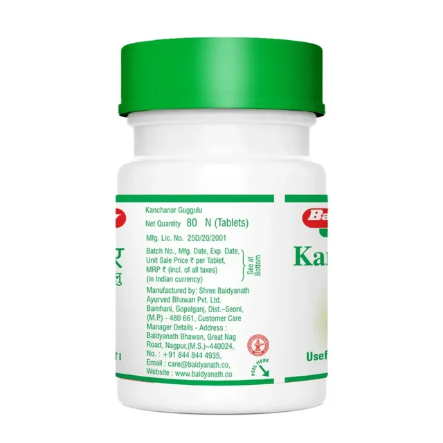 BAIDYANATH Kanchanar Guggulu - Baidyanath - 80Tablet