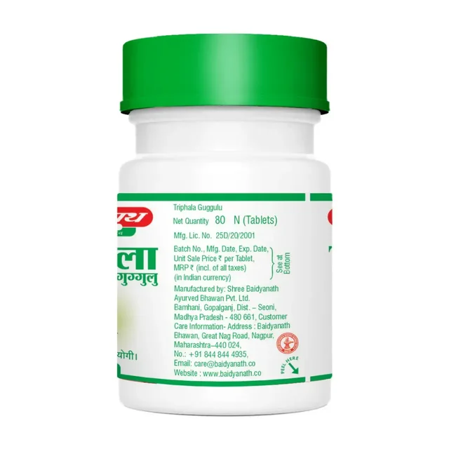 BAIDYANATH Triphala Guggulu - Baidyanath - 80Tablet