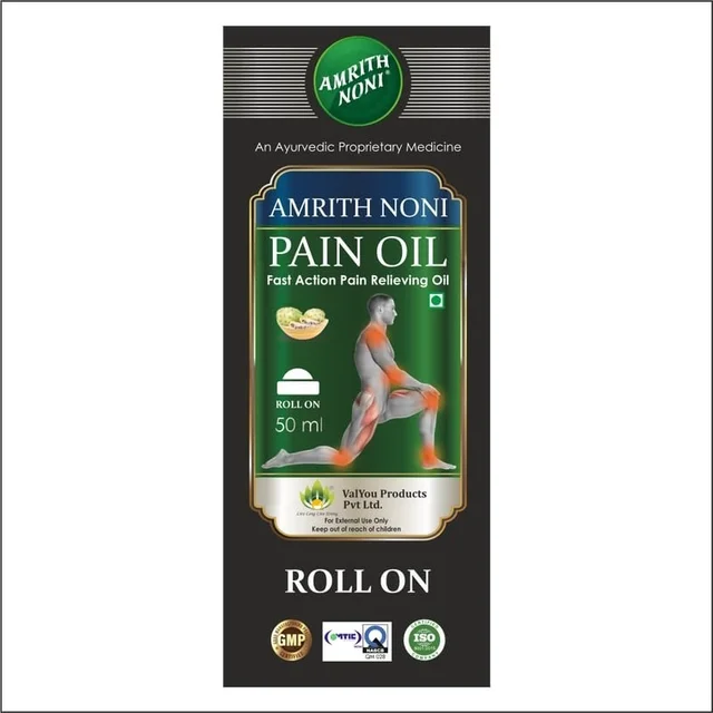 MS.VAL YOU PRODUCTS Amrith Noni Pain Oil Roll On - Ms. Val You Product - 50Ml
