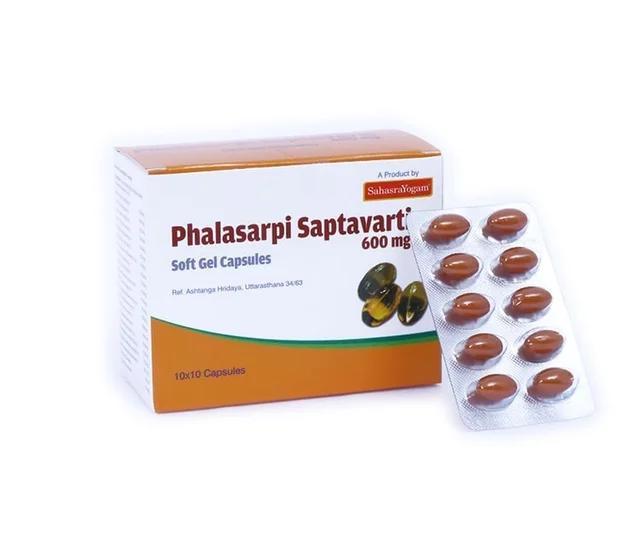SAHASRAYOGAM Phalasarpi Saptavarti 600Mg Capsules-Sahasrayoga - 100Capsule
