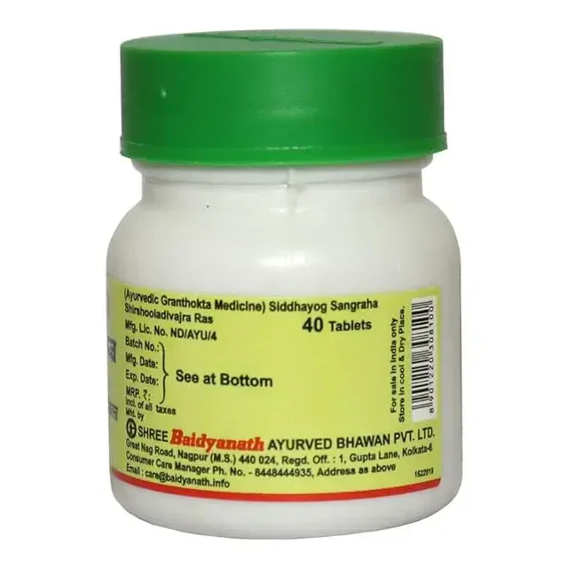 BAIDYANATH Shirashuladivajra Ras - Baidyanath - 40Tablet