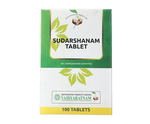 VAIDYARATHNAM Sudarshanam Tablet - Vaidyaratnam - 10 Tablets
