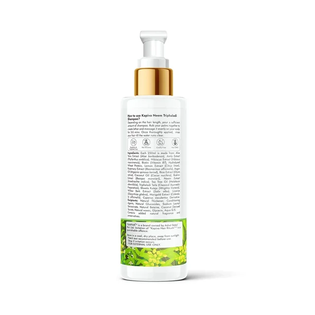KAPIVA Neem Triphaladi Shampoo (Dandruff Control) - Kapiva - 250ml