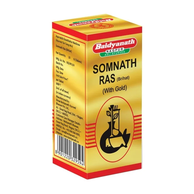 BAIDYANATH Somnath Ras(Gold) - Baidyanath - 10Tablet