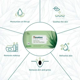 HIMALAYA PHARMA Moisturizing Aloevera Facial Wipes - Himalaya - 10's