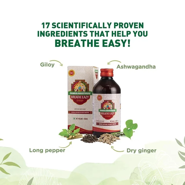 PANKAJA KASTHURI HERBALS Breathe Eazy Syrup - Pankaja - 200ml