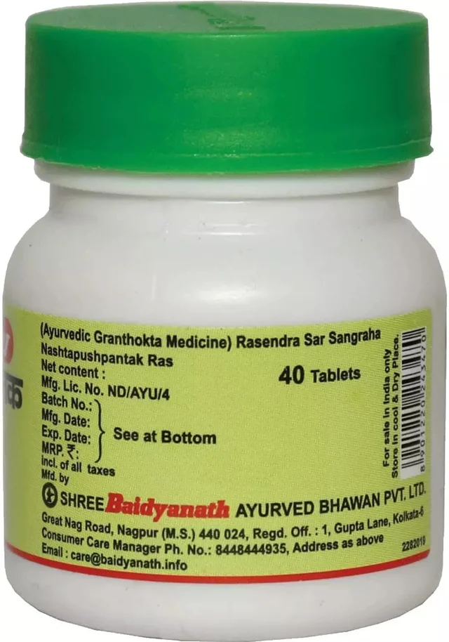 BAIDYANATH Nashtapuspantak Ras - Baidyanath - 40Tablet