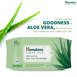 HIMALAYA PHARMA Moisturizing Aloevera Facial Wipes - Himalaya - 10's