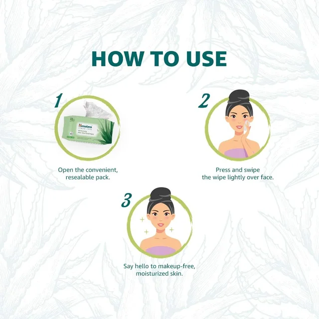 HIMALAYA PHARMA Moisturizing Aloevera Facial Wipes - Himalaya - 10's