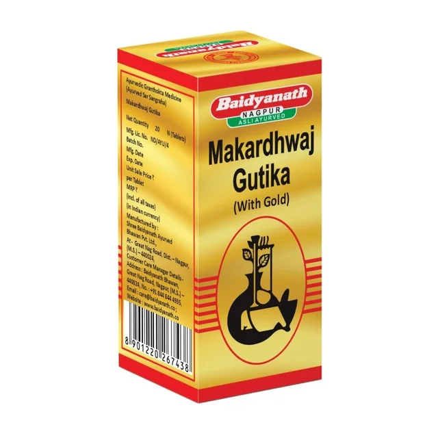 BAIDYANATH Makardhwaj Gutika (Gold) - Baidyanath - 10Tablet