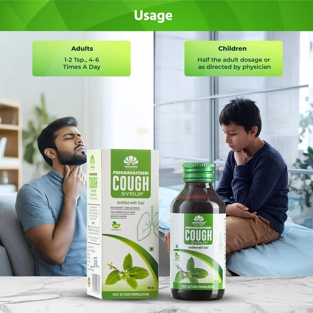 PANKAJA KASTHURI HERBALS Cough Syrup Tulsi - Pankaja - 100ml