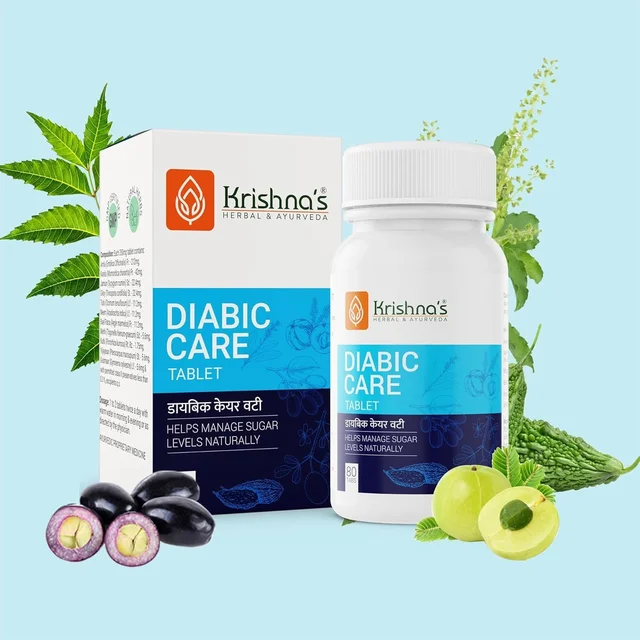 KRISHNA PHARMACY Diabic Care Tablets - Krishna'S - 80 Tablet