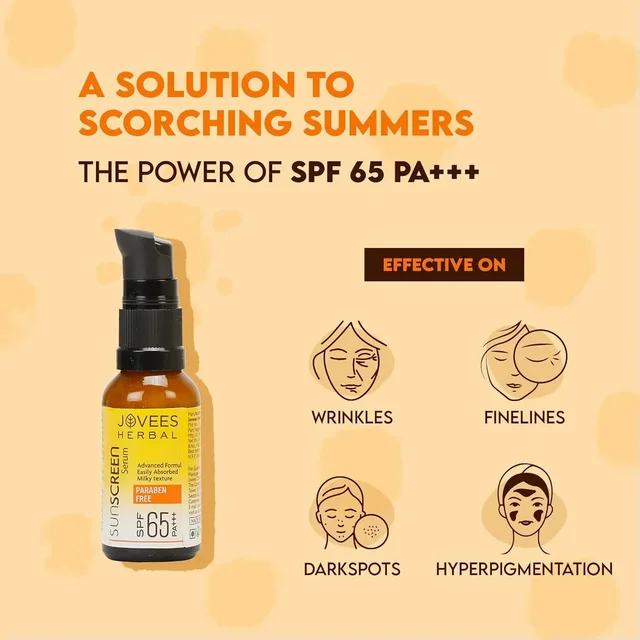 JOVEES HERBAL CARE Sunscreen Face Serum SPF 65 PA+++ - Jovees - 30ml