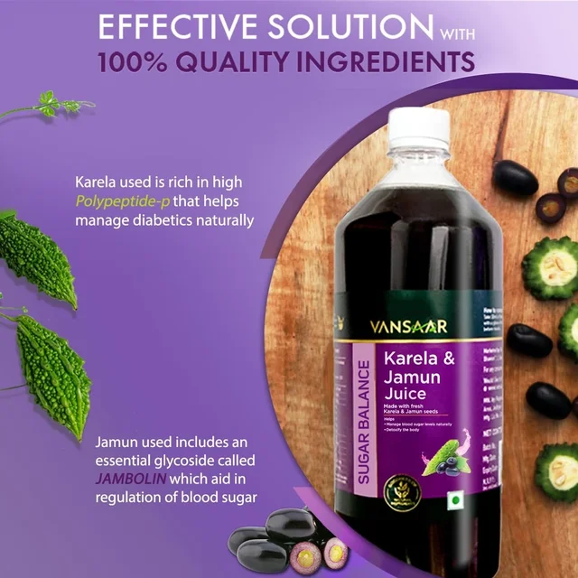 Vansaar Karela & Jamun Juice - Vansaar - 1L