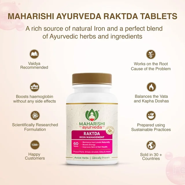 MAHARISHI AYURVEDA Raktda Tablet - Maharishi - 60Tablets