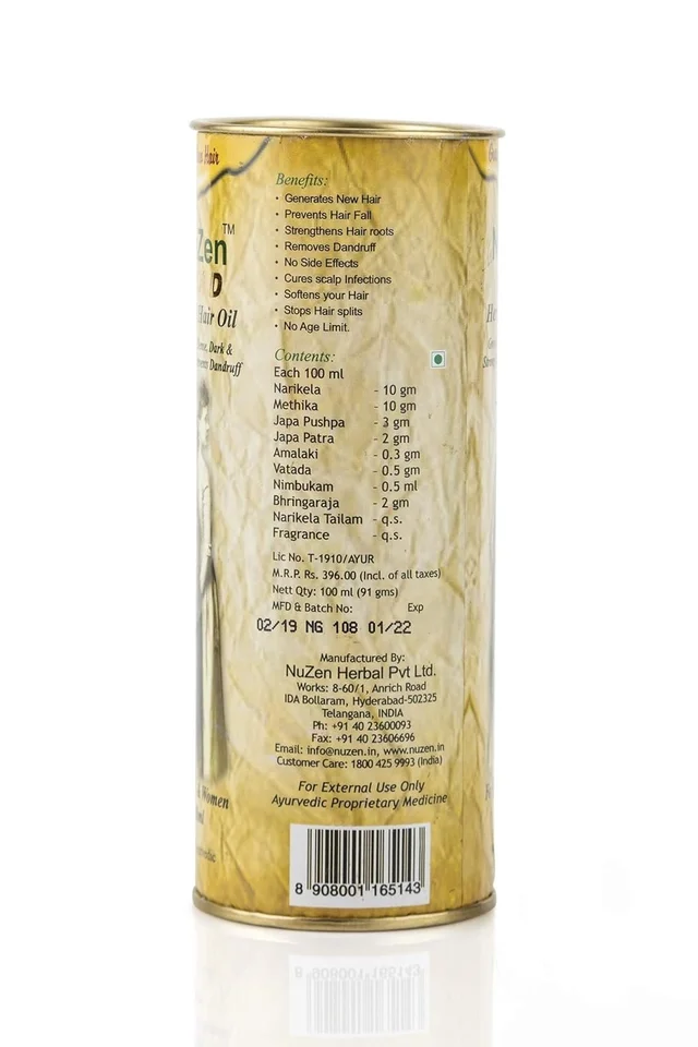 NUZEN HERBAL PVT LTD Nuzen Gold Hair Oil - Nuzen - 100Ml