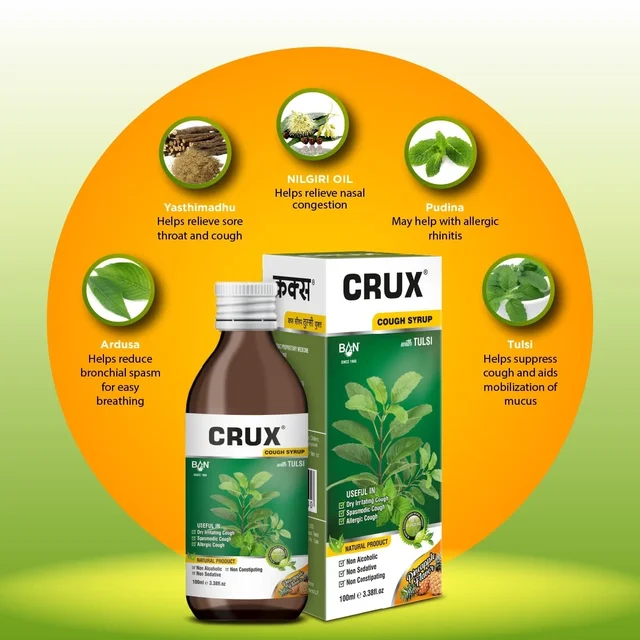 BAN LABS Crux Cough Syrup - Ban Lab - 100Ml