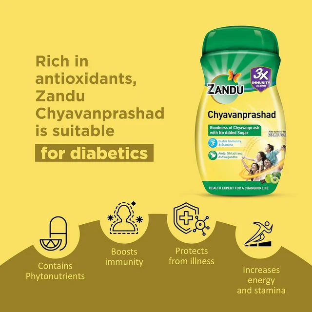 ZANDU PHARMACEUTICAL Chyavanprashad Sugar Free - Zandu - 900Gm