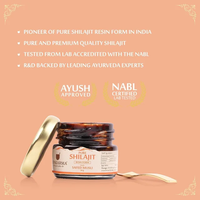 MANKIND PHARMA Pure Shilajit Resin Form With Safed Musli - Upakarma - 20g