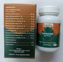 RAJASTHAN HERBALS Thyrover Capsules - Rajasthan - 30 Capsules