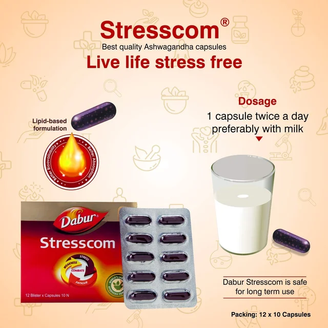 DABUR INDIA LIMITED Stresscom Capsulr - Dabur - 10Capsule