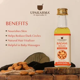 MANKIND PHARMA Ayurveda Badam Rogan Sweet Almond Oil - Upakarma - 100ml