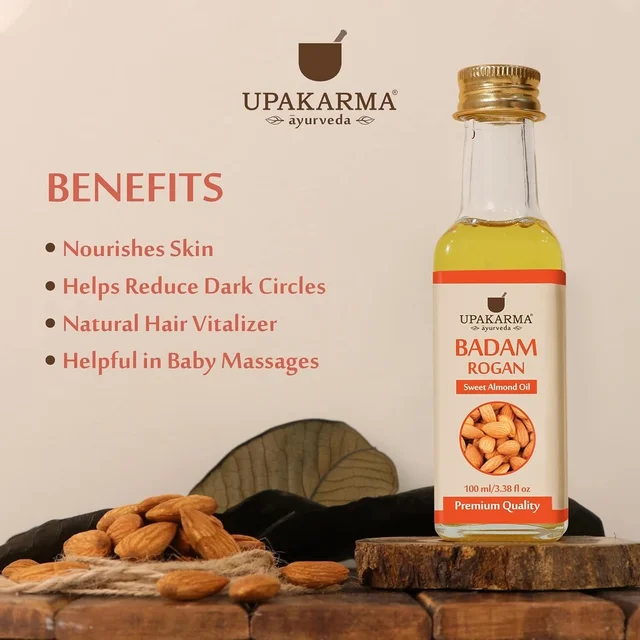 MANKIND PHARMA Ayurveda Badam Rogan Sweet Almond Oil - Upakarma - 100ml