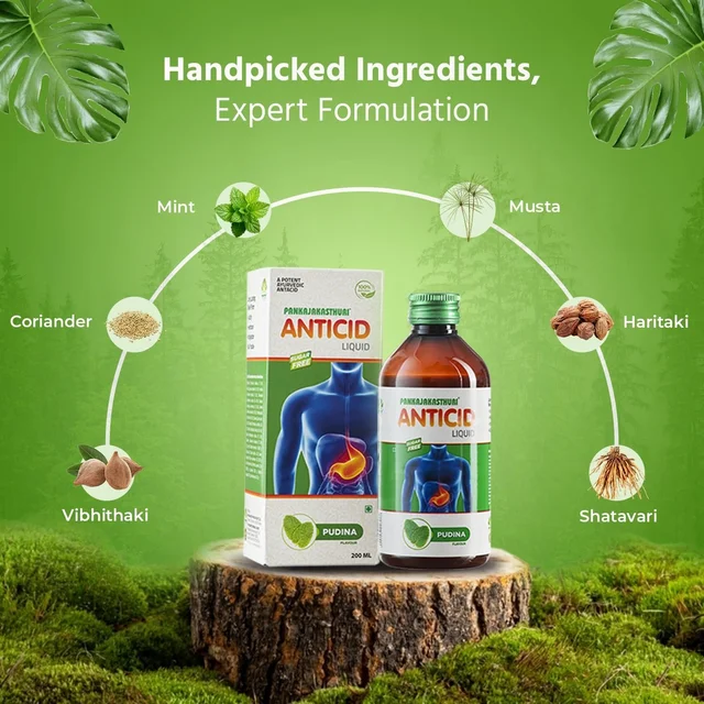 PANKAJA KASTHURI HERBALS Anticid Liquid Pudina - Pankaja - 200ml