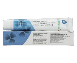 VAIDYARATHNAM Sathadhautha Grutham Ointment - Vaidyaratnam - 20Gm