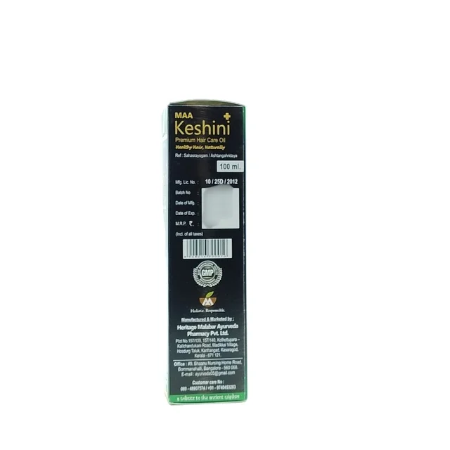 MALABAR AYURVEDA ASH Keshini Hair Oil - Malabar - 100ml