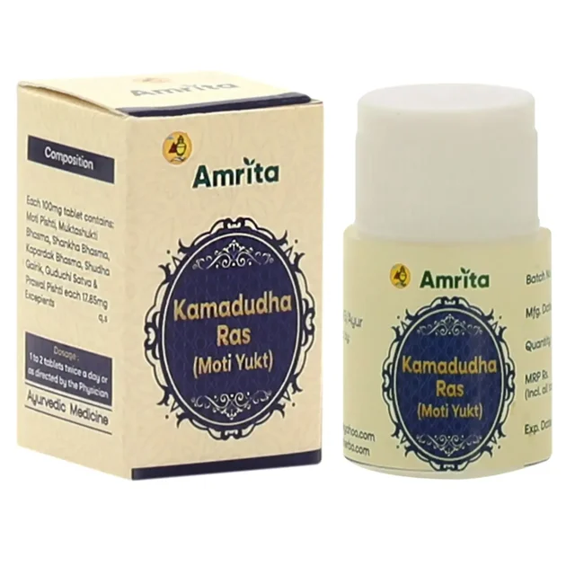 AMRITA DRUGS Kamadhuda Ras(Moti Yukta) - Amrita - 30 Tablet