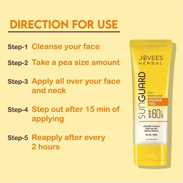 JOVEES HERBAL CARE Sun Guard Lotion SPF 60 PA+++ - Jovees - 100ml
