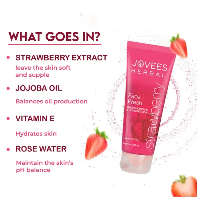 JOVEES HERBAL CARE Strawberry Face Wash - Jovees - 120ml