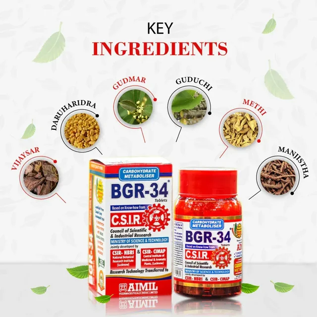 Bgr-34 Tablets - Aimil - 100 Tablet