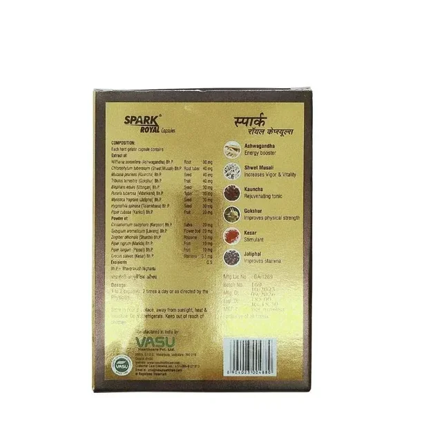 VASU PHARMACEUTICALS Spark Royal Capsule - Vasu - 10 Capsules