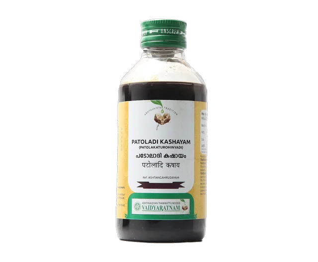 VAIDYARATHNAM Patoladi Kashayam (Patolakaturohinyadi) - Vaidyaratnam - 200Ml