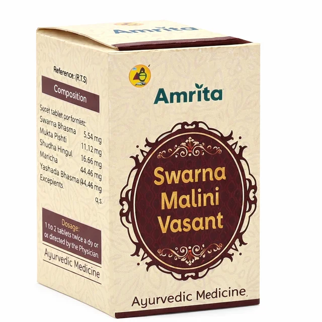 Amrita Swarna Malini Vasant Tablet | Ayurvedic Medicine - 10 Tab