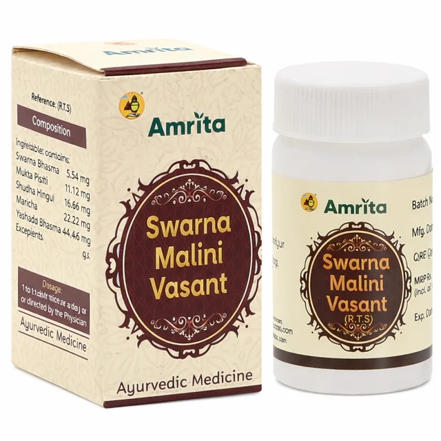 Amrita Swarna Malini Vasant Tablet | Ayurvedic Medicine - 10 Tab