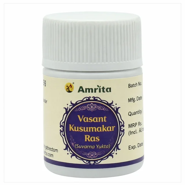 AMRITA DRUGS Vasant Kusumakar Ras (Without Gold) - Amrita - 30 Tablet