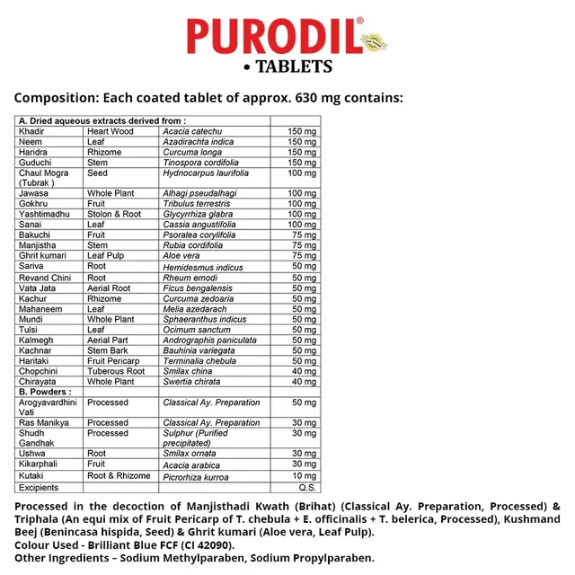 AIMIL PHARMACEUTICAL Purodil Tab - Aimil - 30 Tablet