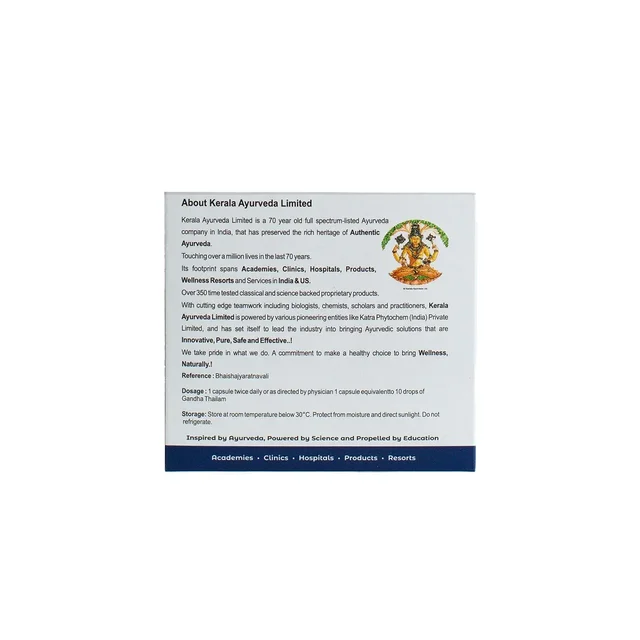 Kerala Ayurveda Gandha Thailam Capsules - Kerala - 100Capsules