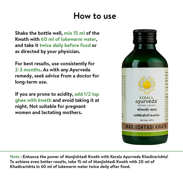 Kerala Ayurveda Manjishtadi Kwatha - Kerala - 200ml