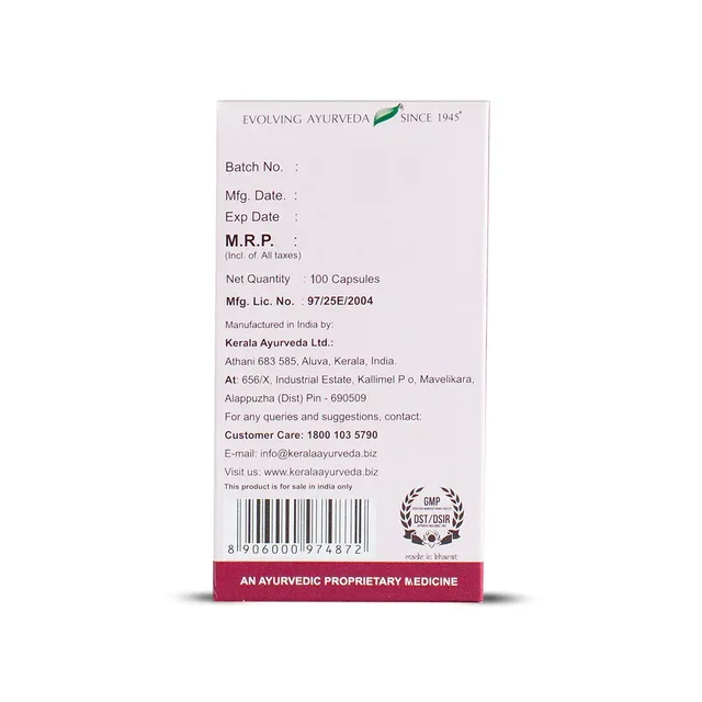Kerala Ayurveda Lumbagest Capsule - Kerala - 100Capsules