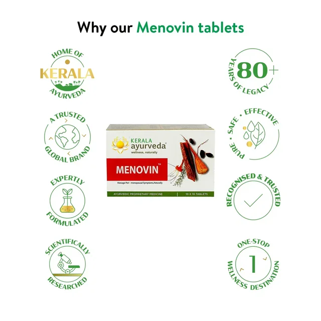 Kerala Ayurveda Menovin Tablets - Kerala - 10Tablets