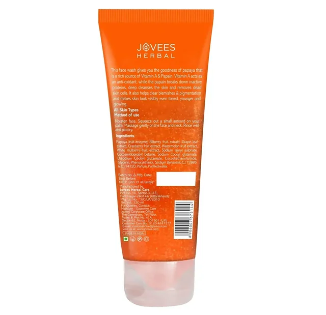 JOVEES HERBAL CARE Papaya Face Wash - Jovees - 120ml