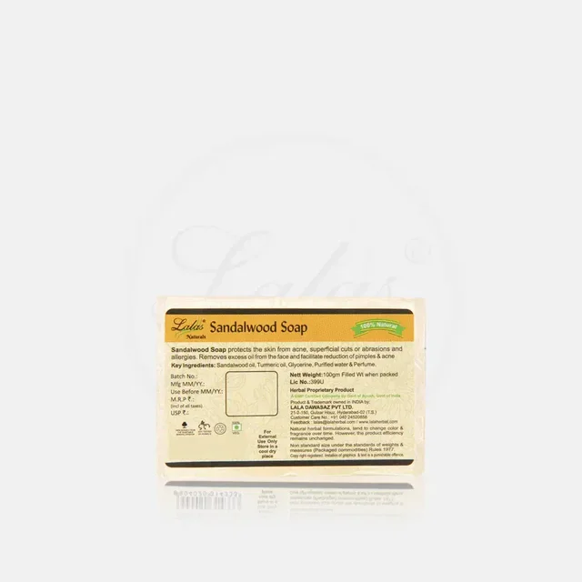 LALA DAWASAZ PVT LTD Sandalwood Handmade Soap - Lalas - 100G