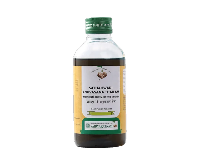 VAIDYARATHNAM Sathahwadi Anuvasana Tail - Vaidyaratnam - 200Ml