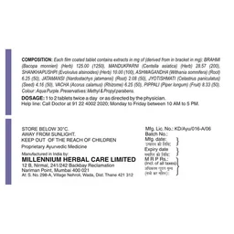 MILLENNIUM HERBALS Intellec Capsule - Millennium - 10Capsules