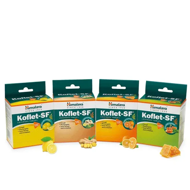 HIMALAYA DRUGS Koflet-Sf Lozenges - Himalaya - (Orange Flavour) 6Tablet