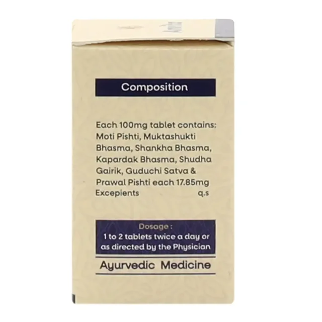AMRITA DRUGS Kamadhuda Ras(Moti Yukta) - Amrita - 30 Tablet